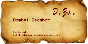 Dombai Zsombor névjegykártya